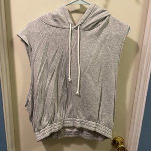 Aerie Sleeveless Cropped Hoodie Sz XL